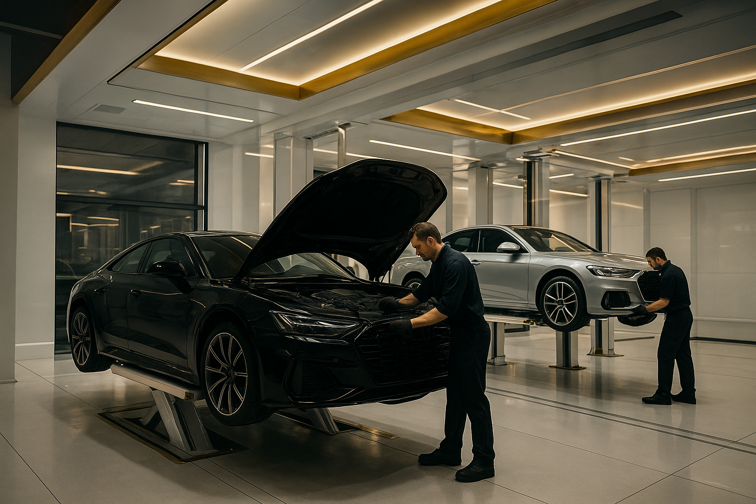 Modern auto repair shop