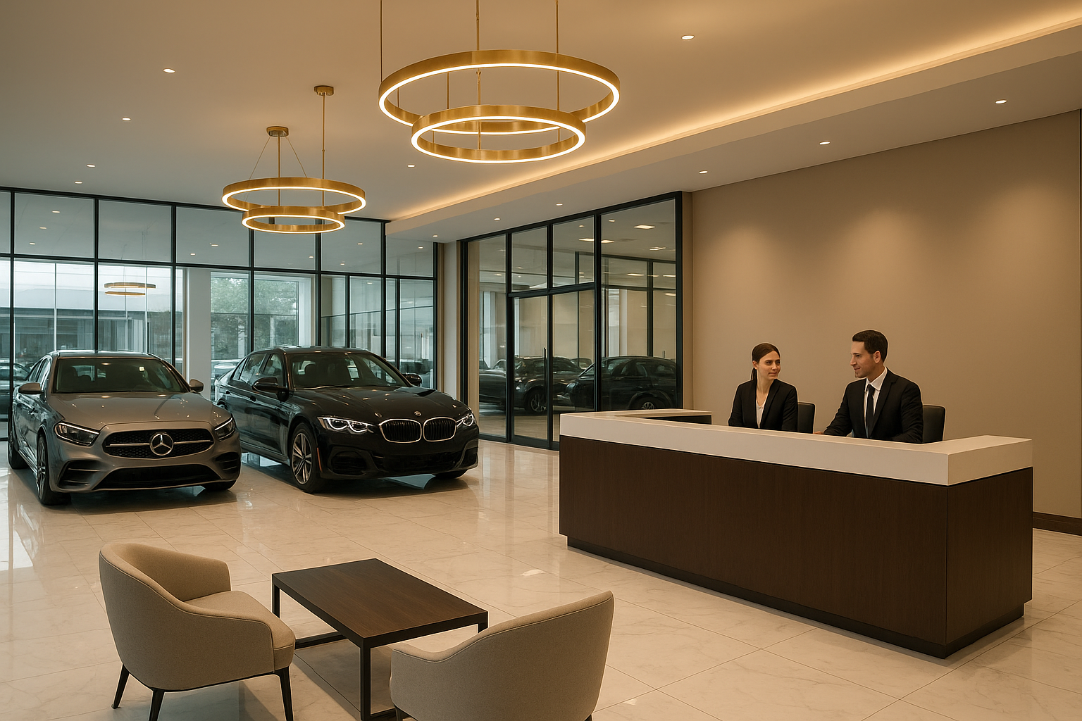 Luxury auto service area
